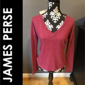 James Perse long sleeve v neck shirt size 2/M